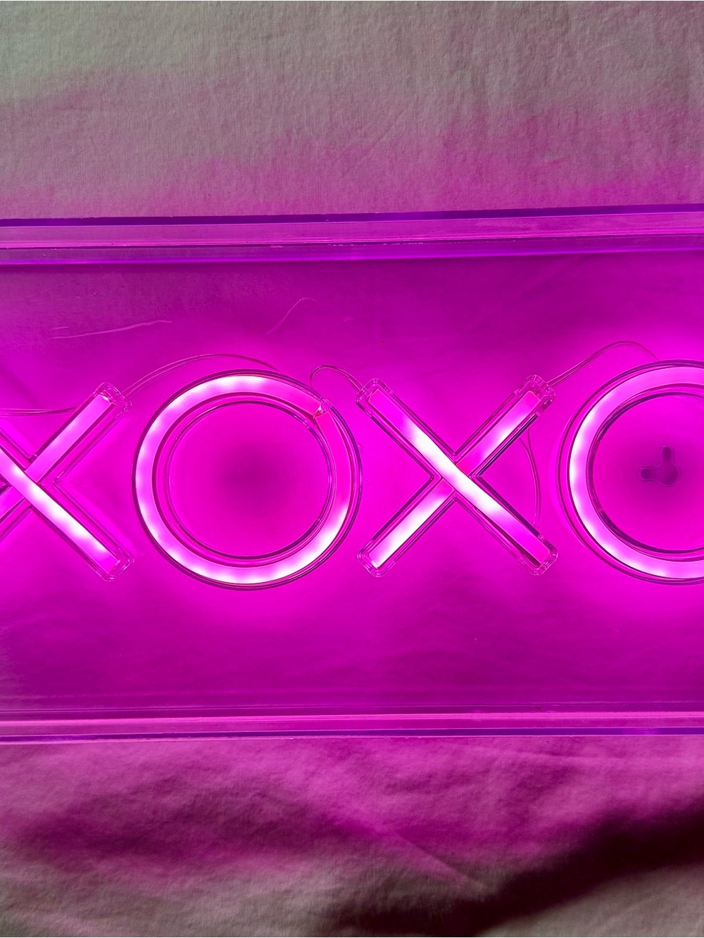 Neon XOXO Sign - Bright Pink